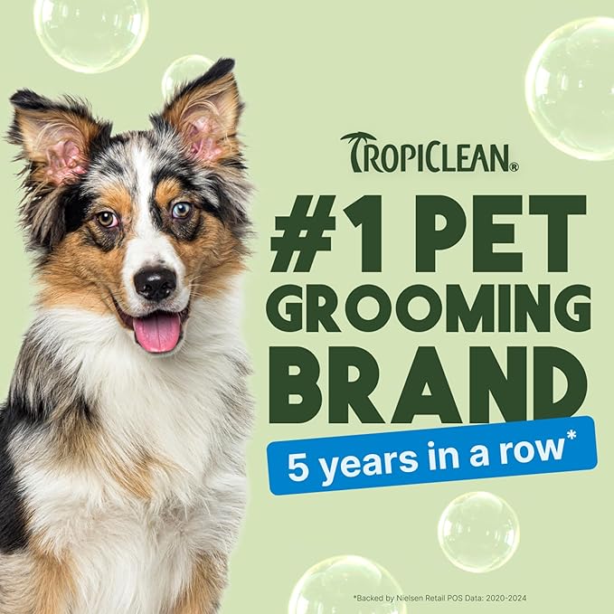 TropiClean Deshedding Dog Shampoo, Professional Dog Shampoo, Fast-Acting Shedding Control, Puppy Safe, Made in USA, Lime & Coconut Scent, 2.5 Gal