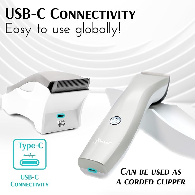 Hornet Grey 5-in-1 Cordless Clipper - Powerful and Versatile Dog Grooming Clippers