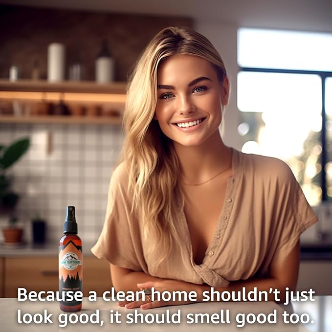 Lumi Outdoors Natural Air Freshener Spray - 4 Pack Bundle - Peppermint Vanilla, Lavender Vanilla, Lemon Vanilla, Orange Clove Room Sprays