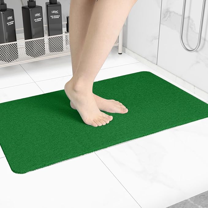 Non-Slip Bathtub Mat, Anti Slip Shower Mat, Fast Drying Bathtub Mats, Foot Scrubber Mat, Anti Slip Mat for Tub, Floor, Bathroom, Kitchen, Home, Hotel (Dark Green 40"×16")