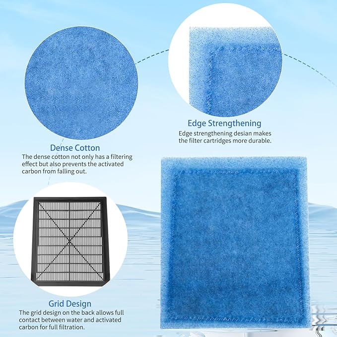 4 Pack Aquarium Filters Compatible with Penguin PRBW2350B 200 350 Fish Tank, Assembly Hang On Filters Cartridge Replacement Part for Bio-Wheel 200B 350B (2 x BioWheel and 4 x Filter Cartridges)