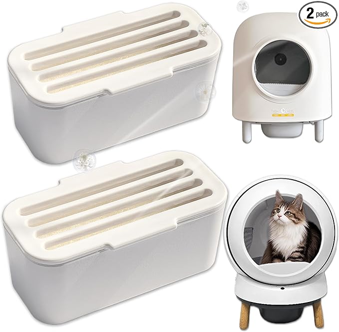 NewKe Deodorizer Compatible with HHOLOVE Self-Cleaning Cat Litter Box, Odor Control for PetSafe ScoopFree SmartSpin Self-Cleaning Cat Litter Box, Cat Toilet Deodorizer, Keep Home Fresh(2 Pack)