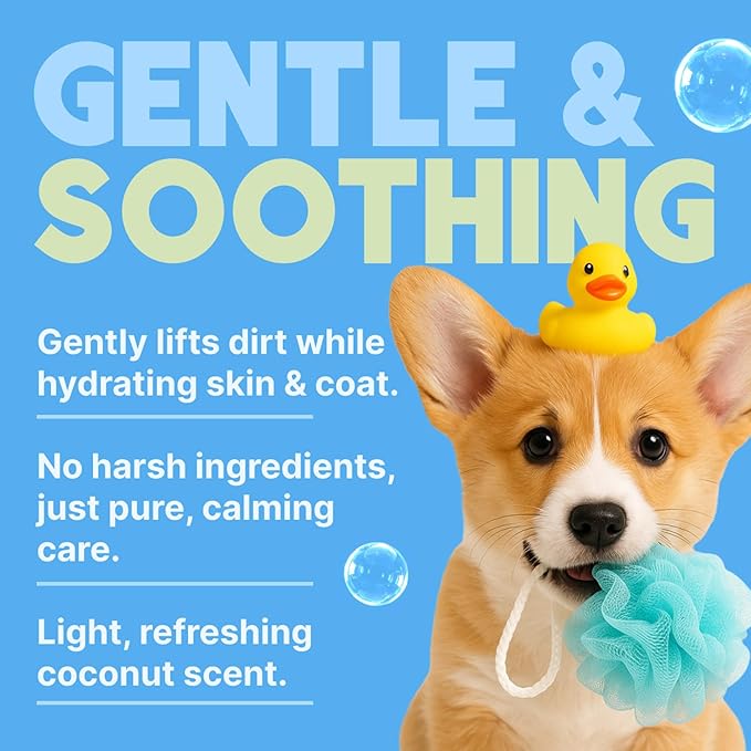 TropiClean Gentle Puppy Shampoo, Dog Shampoo for Allergies & Sensitive Skin, Professional Dog Shampoo, Made in USA, Gentle Coconut Scent, 2.5 Gallon