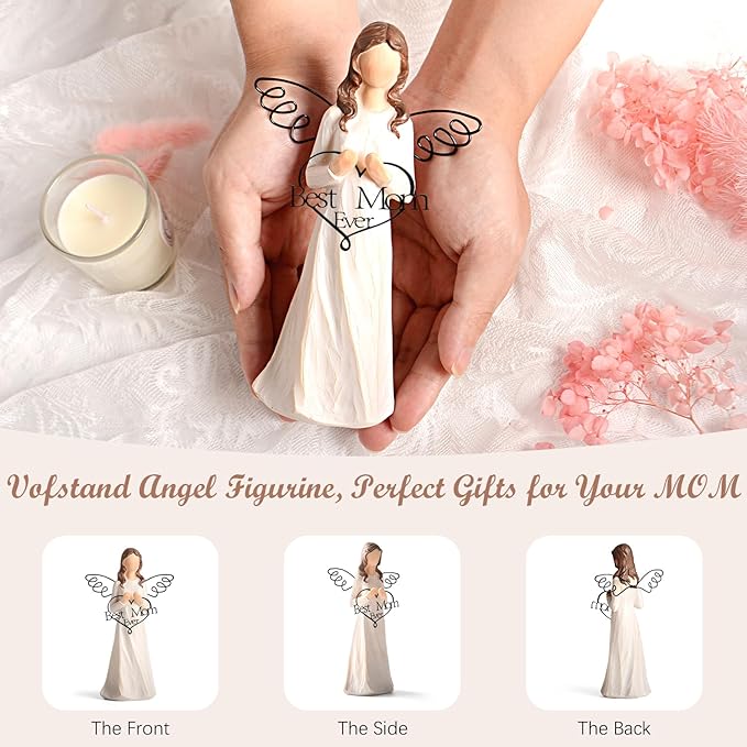 Best Mom Ever Figurines - Mothers Day Unique Gifts for Mom from Daughter Son Birthday Gifts for Mother Sculpted Hand-Painted Figurine Birthday Christmas