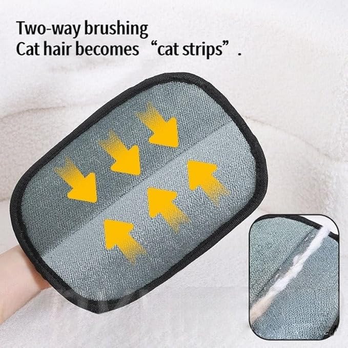 Pet Hair Remover Gloves for Dogs & Cats | Reusable Electrostatic Grooming Glove for Removing Pet Hair | Comfortable, Double-Sided, and Durable for Furniture, Clothes, Carpets & Cars
