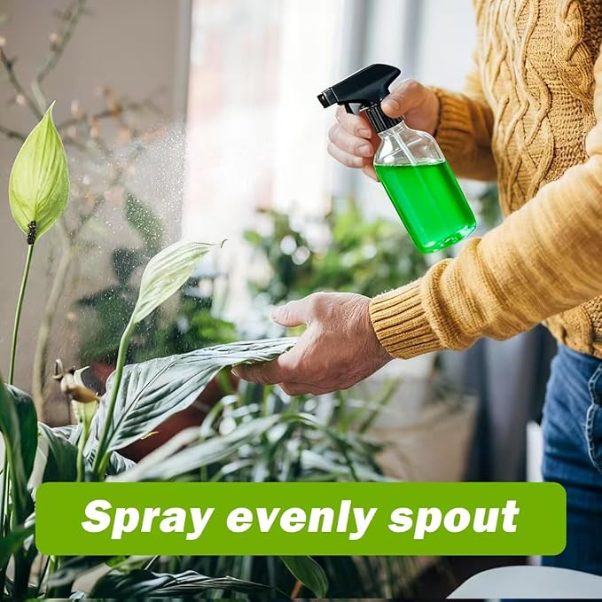 2PCS Plastic Spray Bottles Refillable Container Empty Small Spray Bottle 10oz/300ml with Adjustable Mist/Stream,Water Spray Bottles for Hair, Plant, Cleaning, Pet