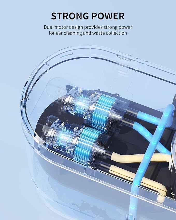 Water Powered Ear Cleaner, Electric Ear Wax Removal Kit, Ear Irrigation Kit with Sewage System and 4 Clean Mode, Safe and Effective Ear Flushing Kit for Adults with 3 Ear Tips - Black