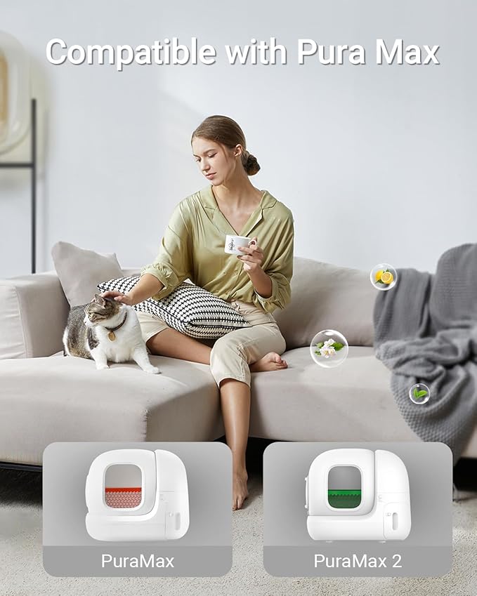 N50 Odor Eliminator Compatible with Petkit Puramax Self-Cleaning Cat Litter Box,Cat Litter Odor Eliminator for Home, Cat Litter Deodorizer,Pack of 6