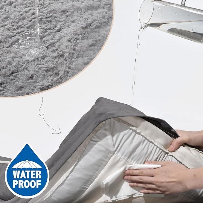 Comfort Expression Orthopedic Dog Bed for Extra Large Dogs 45x35 Inch, Waterproof Supportive Egg Crate Foam XL Pet Bed with Removable Bolsters, Dog Couch with Washable Cover & Non-Slip Bottom, Grey