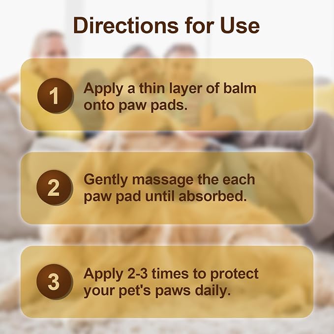 Natural Paw Balm for Dogs and Cats. Moisturizes Dry Nose & Cracked Paw Pads | Snout Soother, Moisturizer & Paw Protector | Lick Safe Dog Paw Balm & Cat Nose Balm 2oz(56g)