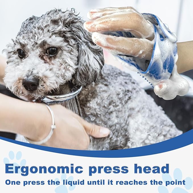 3PCS Dog Bath Brush, Dog Shampoo Brush, Dog Scrubber for Bath,Dog Bath Products are Suitable for Short, Long haired Dogs, Cats, Large Dogs, and Small Dogs