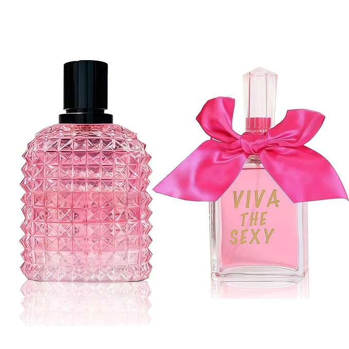Women's Perfume Set - 2 Pack Eau de Parfum Spray 3.4 Oz Each | Floral Jasmine & Sweet Vanilla with Bergamot & Woody Notes | Long Lasting Original Scent Gift Set for Women (MilaWR&Viva Sexy)
