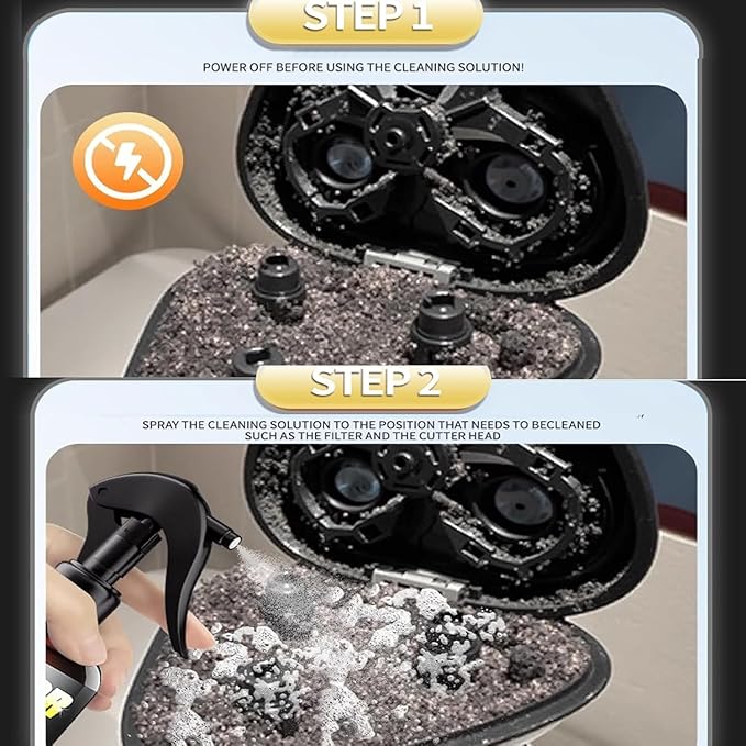 RazorCleaner,TrimmerCleaningSpray,withBrush,ElectricShaverCleaner,CleansBlades,EliminatesCutHair,2025NewElectricShaverCleaningSolution,withOdorEliminationRustPreventionPerformance