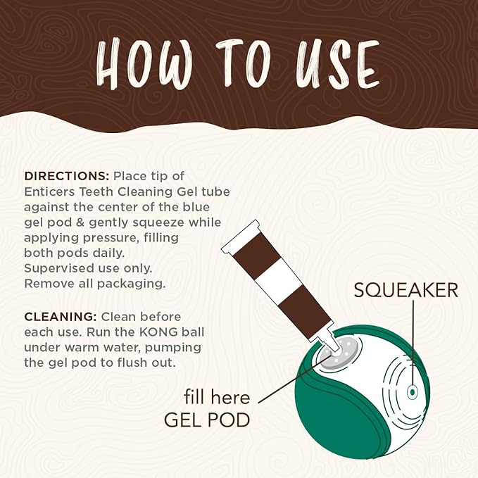 TropiClean Enticers Teeth Cleaning Gel for Kong Dental Ball | Refill Dental Gel | 3 Count Variety Pack | .5 oz Each