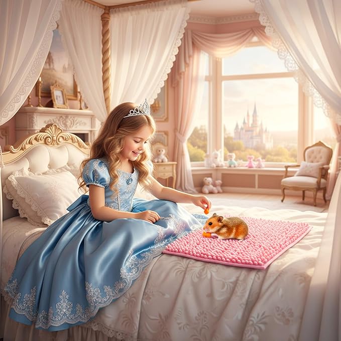 8 Pcs Guinea Pig Liner Washable Rabbit Cage Liner 16x12 Inch Guinea Pig Fleece Mats Reusable Bedding Pee Pads for Small Animals, Bunny (Gray, Green, Pink, Blue)