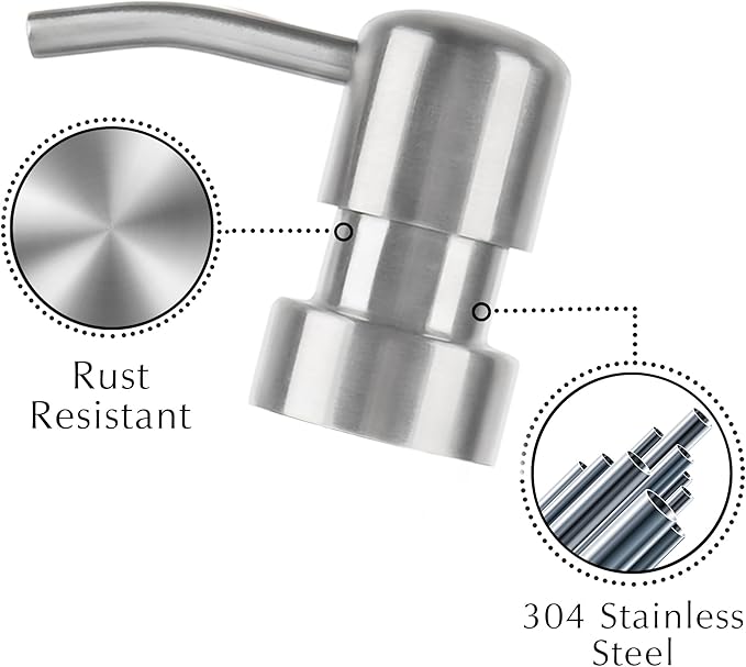 Emerson Essentials Soap Dispenser for Kitchen, Dish Dispenser for Kitchen, Bathroom Hands Set, Glass Bottles with Pump and Labels - 16 Oz, 2 Pack