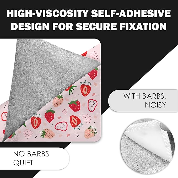 27.6" Cat Grooming Wrap, Self Adhesive Cat Wrap for Cutting Nails, Anti-Escape Cat Swaddle Wrap for Medicine Ear Cleaning, Strawberry Anti-Scratch Cats Burrito Restraint Blanket, Pet Tool (6-10 lbs)