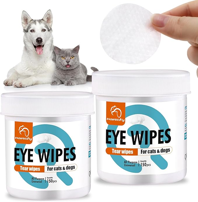 Pet Wipes for Cats & Dogs, Grooming Wipes for Eyes, Paws, Ears, Nose, Unscented Soft Pet Tear Stain Remover Wipes 300 Pcs