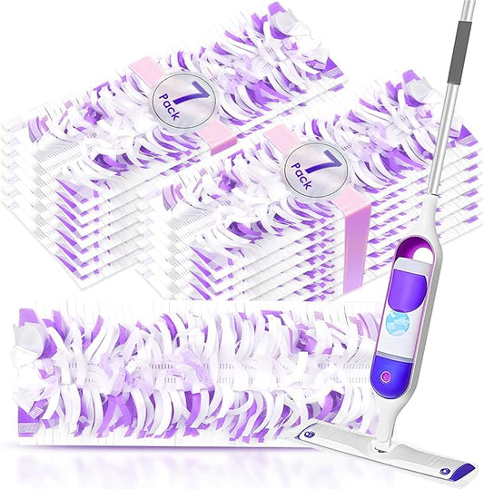 14 Pack Disposable Mop Pads Compatible with Swiffer PowerMop, Replacement for Swiffer Power Mop Refills,Super Absorbent & Scrubbing Power, Dry&Wet Use for Wooden Floors Tiles & Hard Surfaces Cleaning
