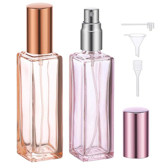 Segbeauty Perfume Travel Refillable, 20ml Portable Mini Perfume Atomizer, 2 Pack Empty Cologne Dispenser Perfume Bottles Scent Pump Case Toiletries Container Sprayer Travel Essential Accessory Set