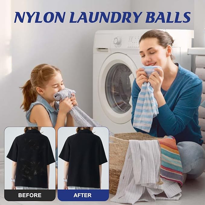 12Pcs Pet Hair Remover for Laundry, Reusable Dog & Cat Hair Lint Remover for Laundry, Laundry Pet Hair Catcher for Washing Machine Clothe Bedding Laundry Hair (Blue)