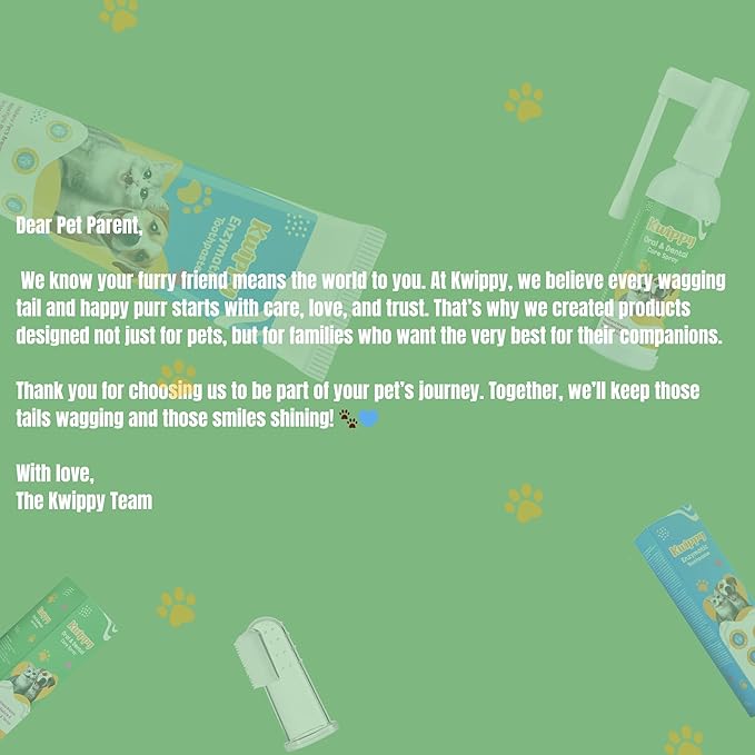 Dog Teeth Cleaning Toothpaste & Tooth Brushing Kit – Eliminate Plaque, Tartar & Bad Breath Mint Dog & Cat Breath Freshener Gel – Enzymatic Toothpaste + Finger Brush + Spray – Safe & Edible