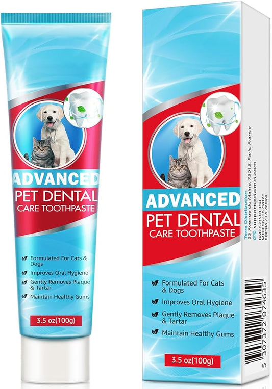 Dog Toothpaste Mint for Dogs and Puppies, Fresh Breath Dental Kit for Pets Dog Toothpaste Mint Teeth Cleaning for Dogs and Puppy Teeth Cleaning Kit