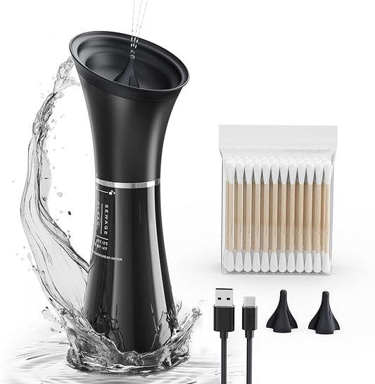 Ear Wax Removal Kit & Ear Cleaner, Easy One-Hand Use with Built-in Tank, IPX7 Waterproof, 4 Modes, FSA/HSA Eligible