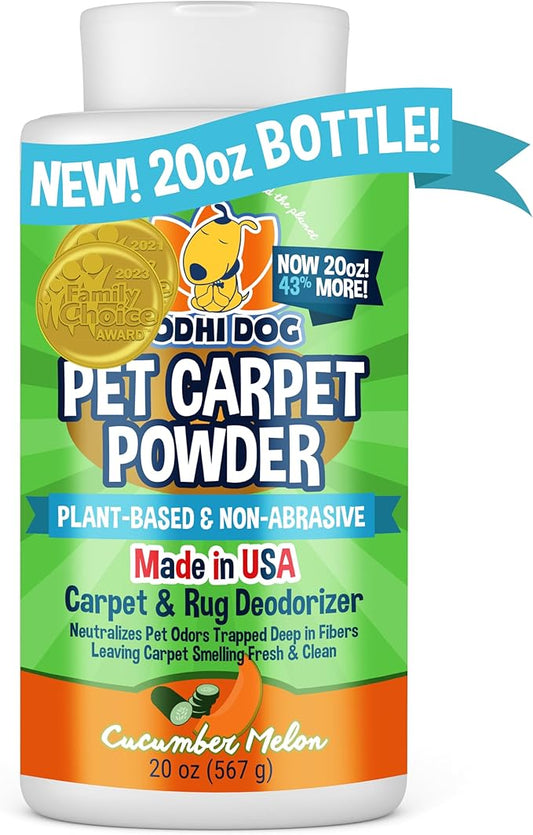 Bodhi Dog Natural Carpet Deodorizer Powder - Dry Pet Smell Eliminator & Urine Odor Remover - Loosens Fur & Dirt - Plant-Based Room Freshener for Vacuuming Home with Pets - Cucumber Melon (Pack of 1)