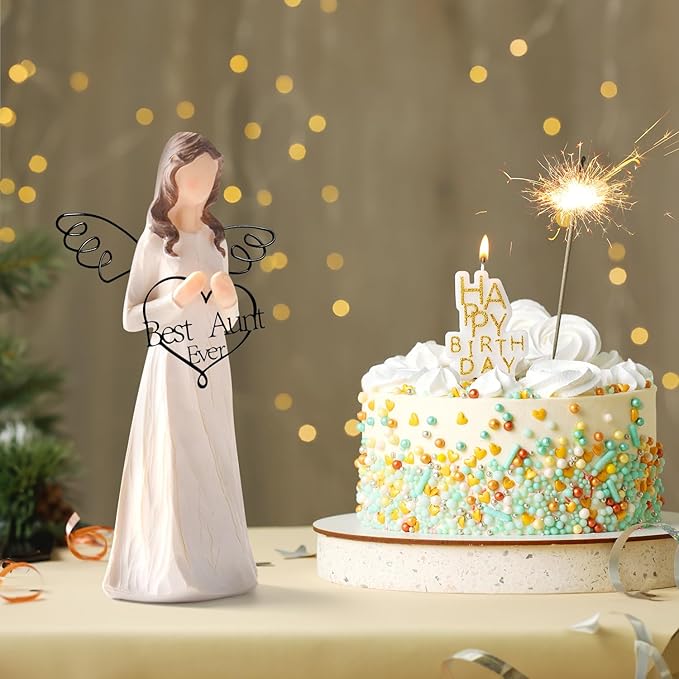 Best Aunt Ever Gifts Figurines - Gifts for Aunt from Niece Nephew Aunt Birthday Gifts for Aunt Sculpted Hand-Painted Staute Birthday Christmas Thanksgiving Day Gifts for Auntie Unique