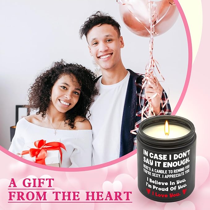 Lihome Gifts for Him - Anniversary Wedding, Birthday, Christmas, Friendship Gifts, Natural Soy Wax Vanilla Coconut Scented Candles(7oz)