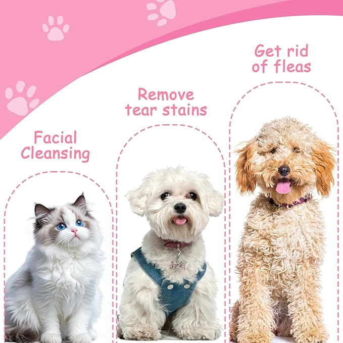 Dog Flea Comb for Tear Stain Remover, 4 Pack Pet Combs,Stainless Steel Tear Stain Remover for Dogs, Cat Dog Grooming Comb, Tick Combs for Dogs & Lice Brush