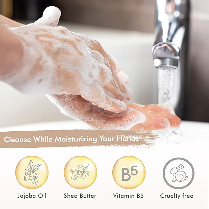 ROMIIE ZOI Liquid Hand Soap Refill Gift Set-3 Pack, Cruelty-Free and Biodegradable Formula, Moisturizing Hand Wash with Essential Oil for Sensitive Skin, Sandalwood Scent (26Fl Oz x 3)