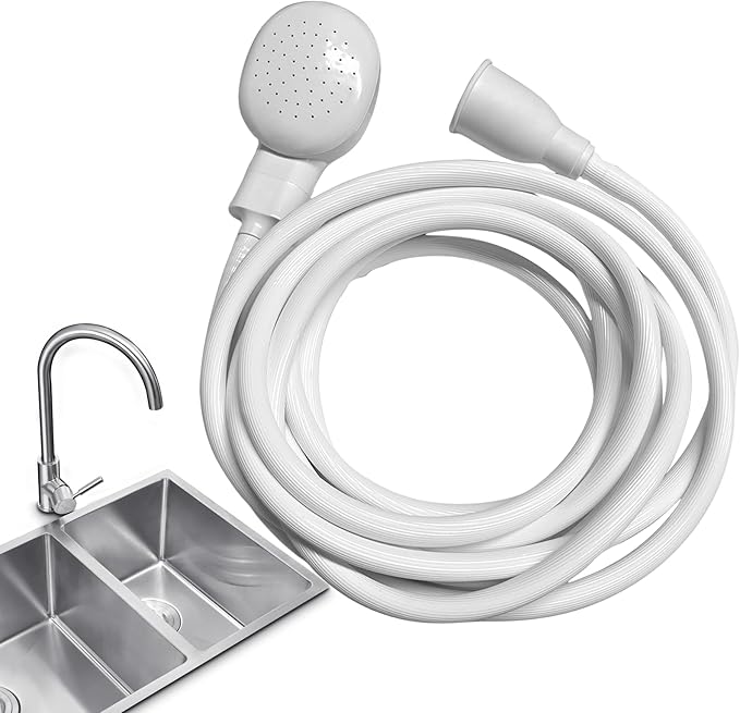 16.4FT/5M Sink Spray Hose,Faucet Sprayer Hose,Sink Hose Attachment for Portable Hand Held Shower Head Sprayer,Shampoo Sprayer Hose for Bathing Baby,Pets,Washing Hair,Rinsing Vegetables