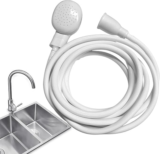 16.4FT/5M Sink Spray Hose,Faucet Sprayer Hose,Sink Hose Attachment for Portable Hand Held Shower Head Sprayer,Shampoo Sprayer Hose for Bathing Baby,Pets,Washing Hair,Rinsing Vegetables