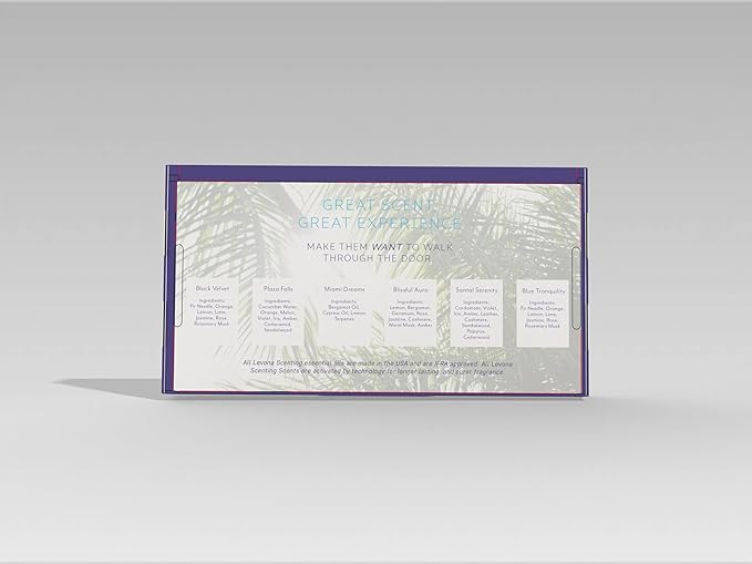 Levona Scent Essential Oils Set -Home Luxury Scents for Diffusers & Humidifiers, Ideal for Home Fragrance, Air Freshening, & Odor Elimination, Gift Pack, Made in USA - 5 ml, Pack of 6