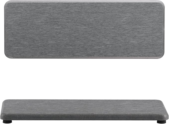 2 Pcs Water Absorbing Stone Trays, Kitchen/Bathroom Sink Soap Dish, Diatomite Tray Used for Hand Soap & Cosmetic Bottles in The Modern Home, 3.15" W x 8.7" L, Gray