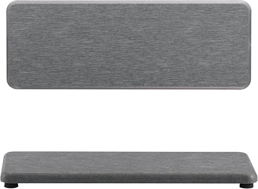 2 Pcs Water Absorbing Stone Trays, Kitchen/Bathroom Sink Soap Dish, Diatomite Tray Used for Hand Soap & Cosmetic Bottles in The Modern Home, 3.15" W x 8.7" L, Gray