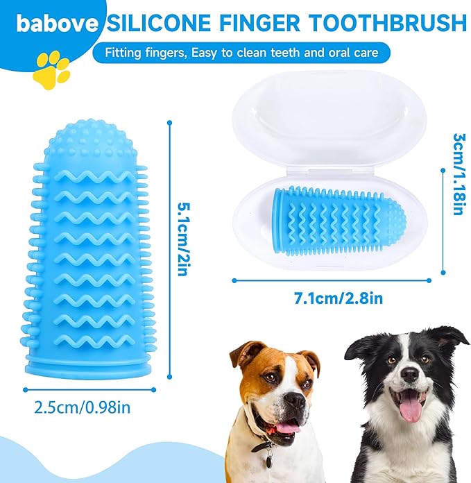 Dog Toothbrush,4-Pack Dog Tooth Brushing Kit,pet Toothbrush, Dog Finger Toothbrush for Dogs,Dog Teeth Cleaning,Combine with Dog Toothpaste for More Thorough Cleaning