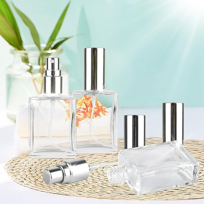 18Pcs Silver Perfume Spray Bottles 15ml Glass Perfume Atomizer Empty Fine Mist Atomizer Sprayer Portable Perfume Bottle with 9Droppers9Funnels Refillable Perfume Container for Travel Silver