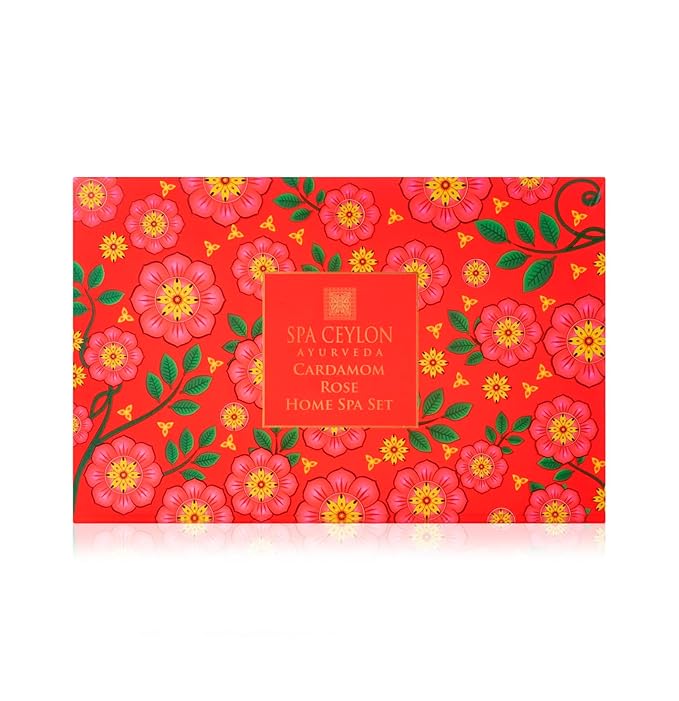SPA CEYLON Cardamomrose Home Spe set | Spa Gifts | Pampering | Ayurvedic | All Natural | Mother's day gifting