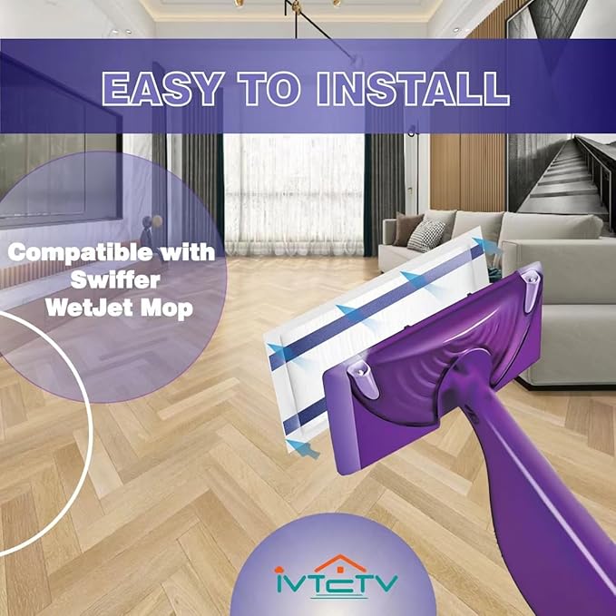 20 Mopping Pad Refill Compatible with Swiffer Wet Jet Mop, Disposable Multi Surface Wetjet Hardwood Floor Cleaner Spray Mop Pads Refills