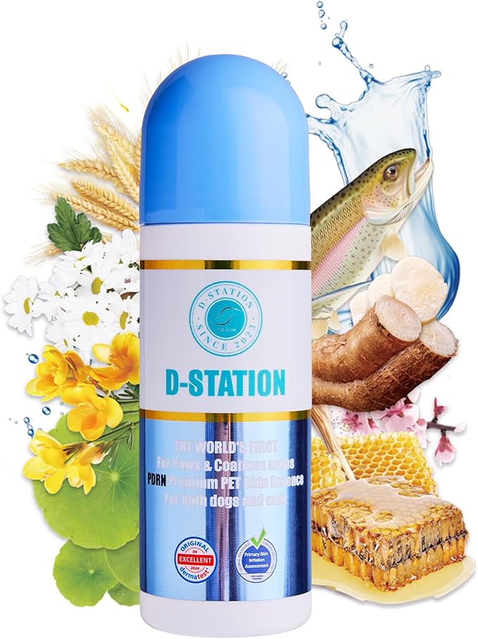 D-STATION PDRN Pet Skin Essence – Premium Abdomen & Bottom Paw Balm, Hydrates, Protects & Soothes Dry, Cracked Paws, Rough Skin & Calluses for Dogs & Cats, Gentle & Non-Irritating (2.87 oz)