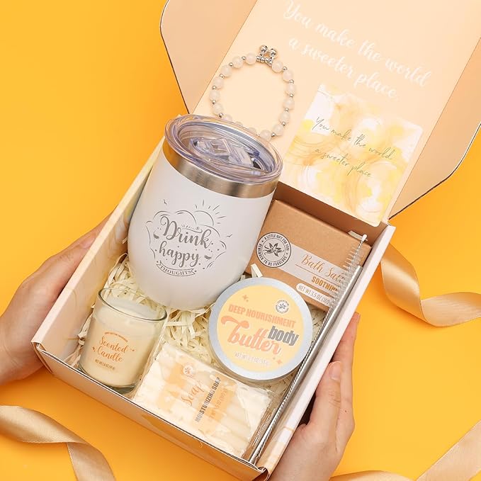 Gifts for Women BODY & EARTH Birthday Gift Sets, Vanilla Bath Set Spa Gifts for Women, 6pcs Womens Gift Vanilla Spa Kit for Christmas