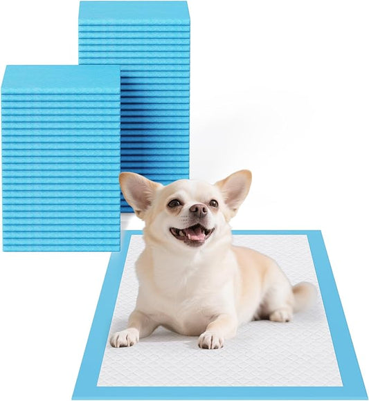 JollyMate Punny Pee Pads 13"x18", 100 Pack Strong Absorption & Leak-Proof Dog Pee Pads, Waterproof and Quick-Dry Pee Pads for Dogs and Cats, Rabbits