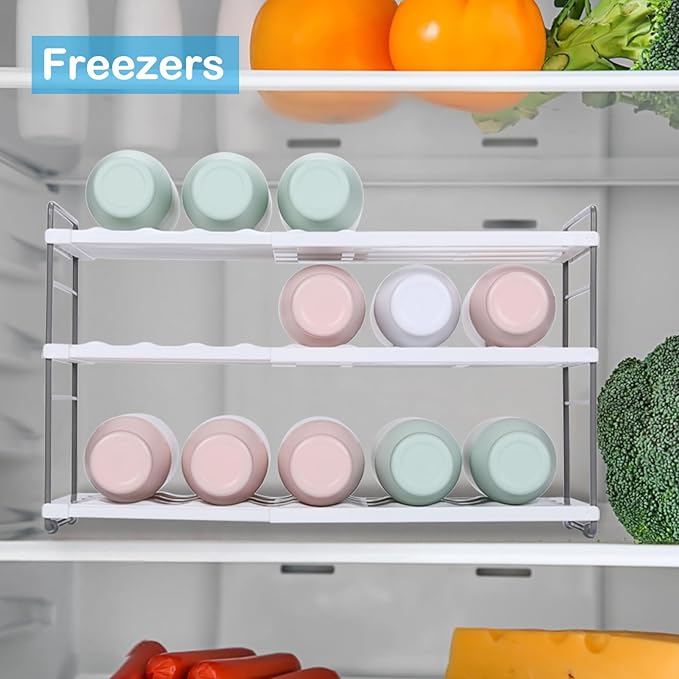 3-Shelf Water Bottle Organizer for Cabinet, Adjustable Tumbler Storage for Kitchen Organization,Drink and Water Bottle Storage for Pantry,Expandable Kitchen Organization，Water Bottle Holder