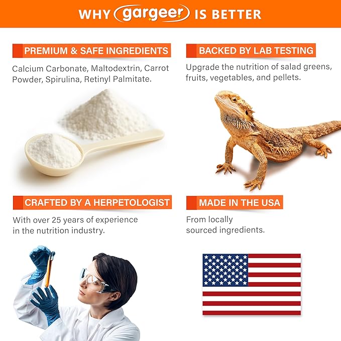 'Vitamin A Plus' Supplement for Reptiles | Retinyl Palmitate + Beta-Carotene | Supports Vision, Skin, Immune & Vitality | Geckos, Dragons, Tortoises, Turtles, Snakes | 3oz | Made in USA !