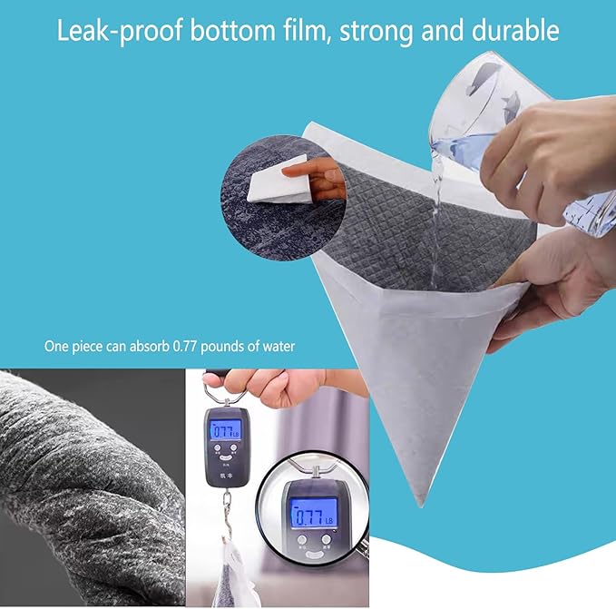 Guinea Pig Pee Pads, Disposable Rabbit Cage Liners, Charcoal Odor Controlling Absorbent Waterproof Pee Pads for Hamster, Bunny, Ferret, Chinchilla and Other Small Animals (24" x 18", 60 PCS)