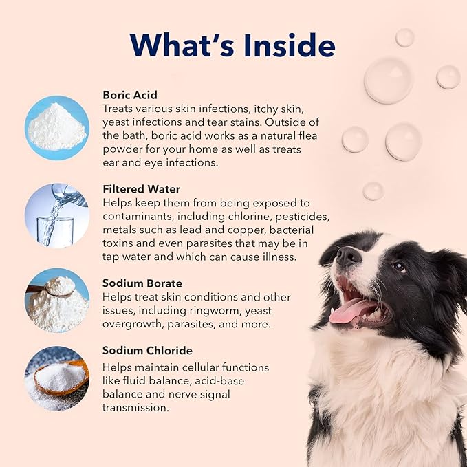 Vets Preferred Eye Cleaner for Dogs - Dog Eye Wash Drops for Infection & Tear Stain Remover - Improves Allergy Symptoms, Infections & Runny Eyes - Dog Eye Drops Rinse for Every Dog - 4 Oz