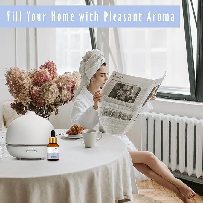 Jasmine & Mint Fragrance Oil, MitFlor 30ml Hotel Diffuser Oil, Large Size Premium Grade Fragrance Oil for Soap & Candle Making Scent, Aromatherapy Essential Oil, Fresh Scent for Home Fragrance